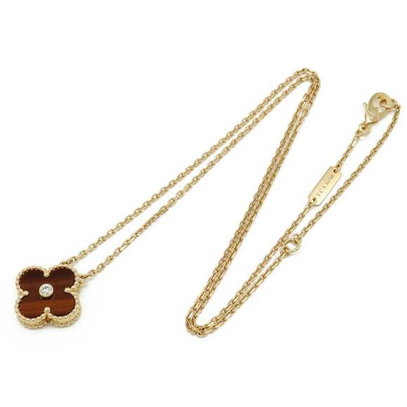 Van Cleef & Arpels Alhambra Necklace in 18K Gold with Bullseye, 1 Diamond, 20... - Picture 3 of 9